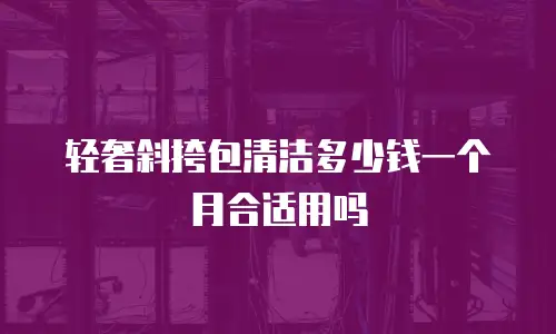 轻奢斜挎包清洁多少钱一个月合适用吗