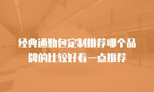 经典通勤包定制推荐哪个品牌的比较好看一点推荐