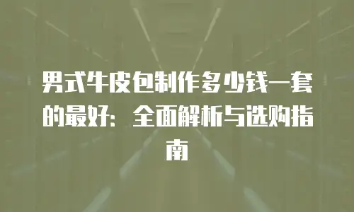 男式牛皮包制作多少钱一套的最好：全面解析与选购指南