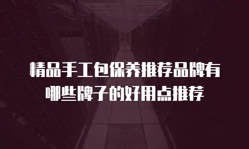 精品手工包保养推荐品牌有哪些牌子的好用点推荐