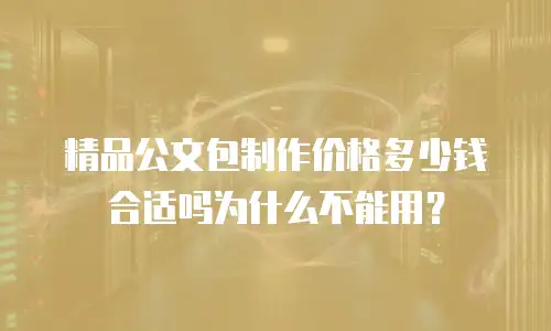 精品公文包制作价格多少钱合适吗为什么不能用？