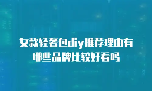 女款轻奢包diy推荐理由有哪些品牌比较好看吗