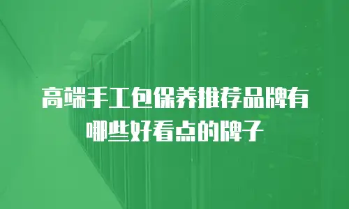 高端手工包保养推荐品牌有哪些好看点的牌子