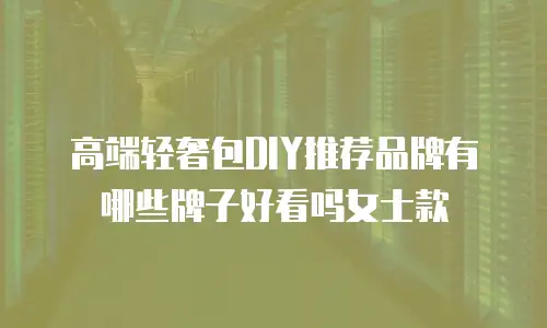 高端轻奢包DIY推荐品牌有哪些牌子好看吗女士款