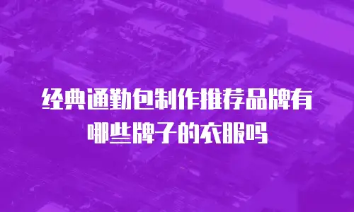 经典通勤包制作推荐品牌有哪些牌子的衣服吗