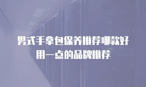 男式手拿包保养推荐哪款好用一点的品牌推荐