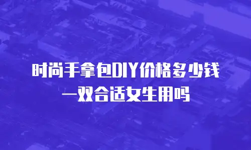 时尚手拿包DIY价格多少钱一双合适女生用吗