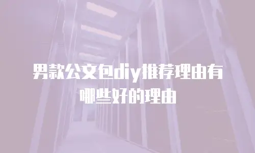 男款公文包diy推荐理由有哪些好的理由