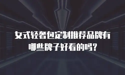 女式轻奢包定制推荐品牌有哪些牌子好看的吗？