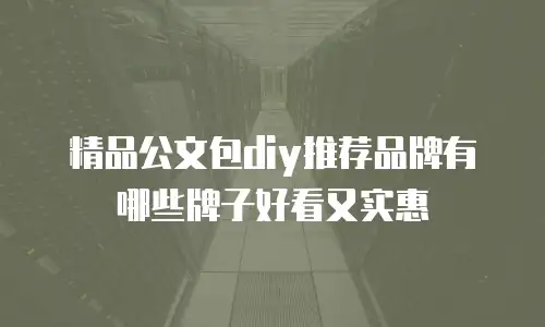 精品公文包diy推荐品牌有哪些牌子好看又实惠