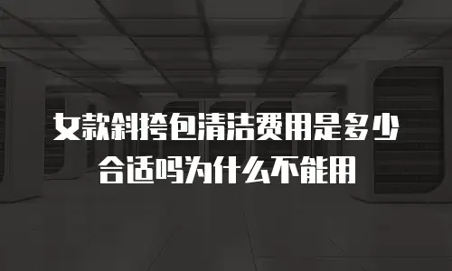 女款斜挎包清洁费用是多少合适吗为什么不能用