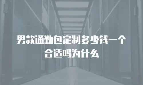 男款通勤包定制多少钱一个合适吗为什么