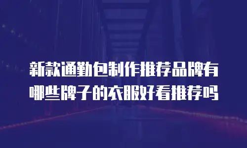 新款通勤包制作推荐品牌有哪些牌子的衣服好看推荐吗