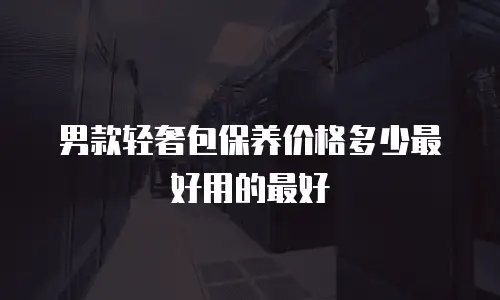 男款轻奢包保养价格多少最好用的最好