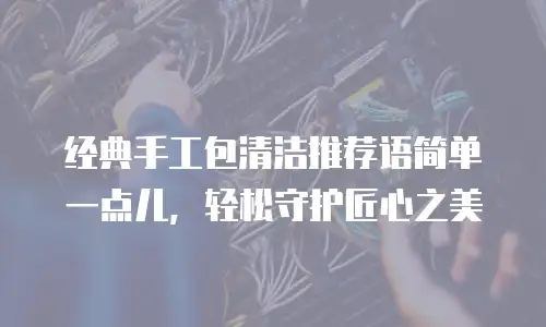 经典手工包清洁推荐语简单一点儿，轻松守护匠心之美
