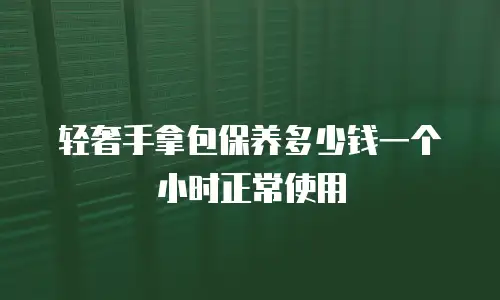 轻奢手拿包保养多少钱一个小时正常使用