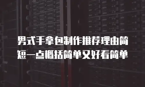 男式手拿包制作推荐理由简短一点概括简单又好看简单
