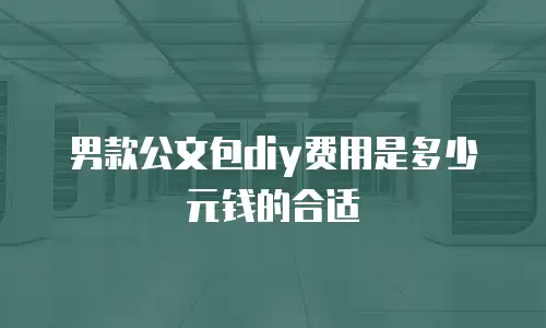 男款公文包diy费用是多少元钱的合适