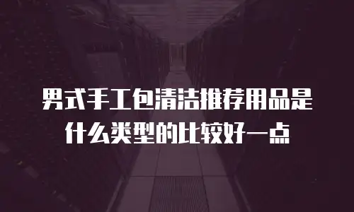 男式手工包清洁推荐用品是什么类型的比较好一点