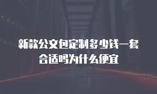 新款公文包定制多少钱一套合适吗为什么便宜