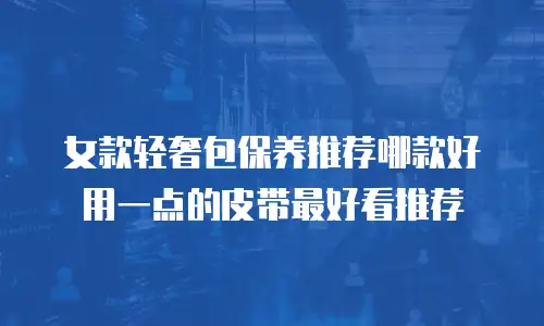 女款轻奢包保养推荐哪款好用一点的皮带最好看推荐