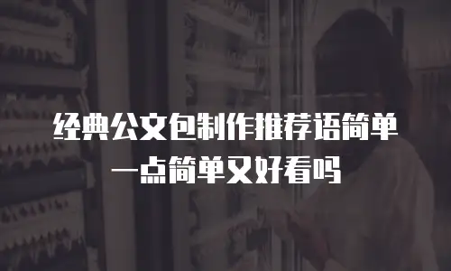 经典公文包制作推荐语简单一点简单又好看吗