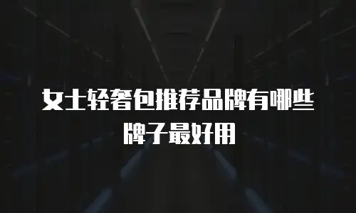 女士轻奢包推荐品牌有哪些牌子最好用