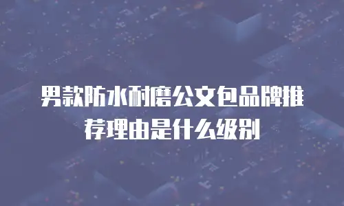 男款防水耐磨公文包品牌推荐理由是什么级别