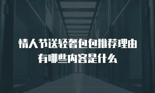 情人节送轻奢包包推荐理由有哪些内容是什么