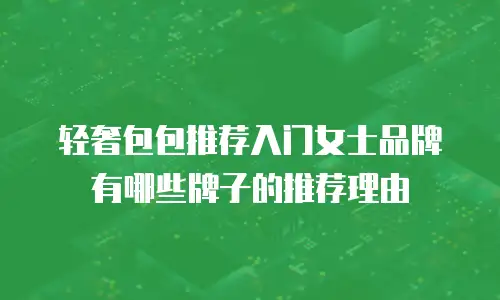 轻奢包包推荐入门女士品牌有哪些牌子的推荐理由
