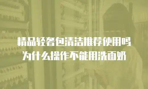 精品轻奢包清洁推荐使用吗为什么操作不能用洗面奶