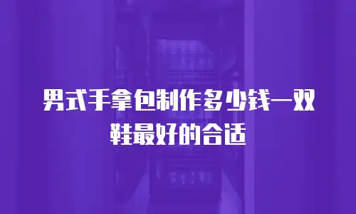 男式手拿包制作多少钱一双鞋最好的合适