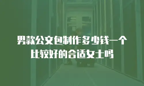 男款公文包制作多少钱一个比较好的合适女士吗