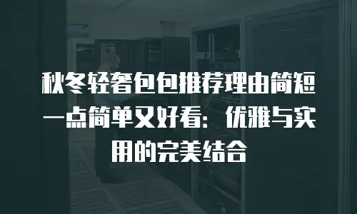 秋冬轻奢包包推荐理由简短一点简单又好看：优雅与实用的完美结合