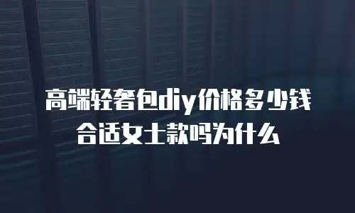 高端轻奢包diy价格多少钱合适女士款吗为什么