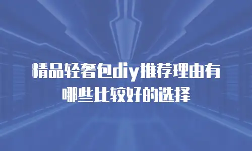 精品轻奢包diy推荐理由有哪些比较好的选择
