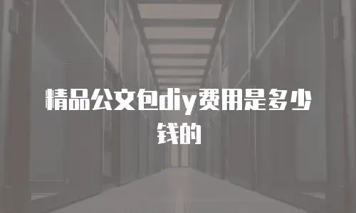 精品公文包diy费用是多少钱的