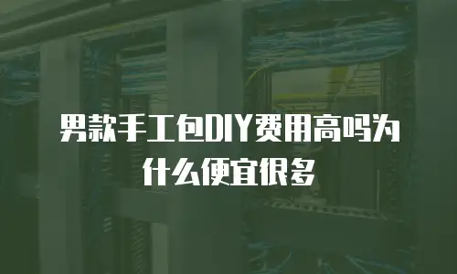 男款手工包DIY费用高吗为什么便宜很多