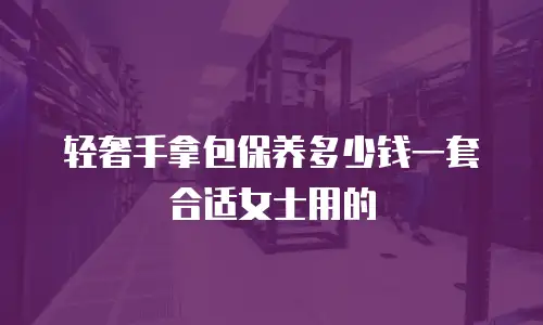 轻奢手拿包保养多少钱一套合适女士用的