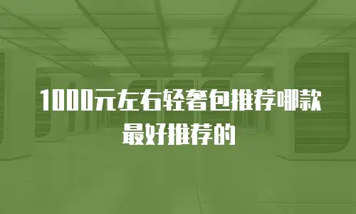 1000元左右轻奢包推荐哪款最好推荐的