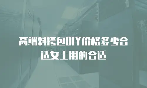 高端斜挎包DIY价格多少合适女士用的合适