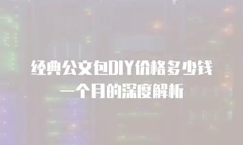 经典公文包DIY价格多少钱一个月的深度解析