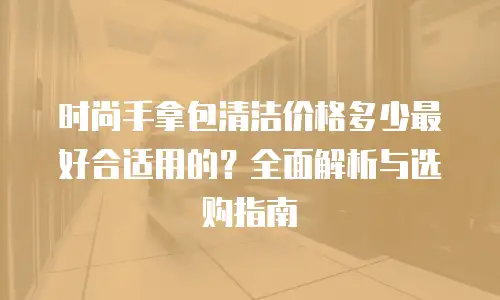 时尚手拿包清洁价格多少最好合适用的？全面解析与选购指南