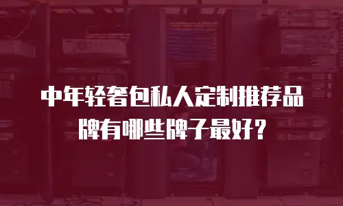 中年轻奢包私人定制推荐品牌有哪些牌子最好？