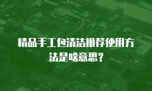 精品手工包清洁推荐使用方法是啥意思？