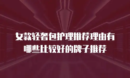 女款轻奢包护理推荐理由有哪些比较好的牌子推荐