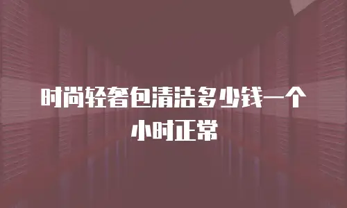 时尚轻奢包清洁多少钱一个小时正常