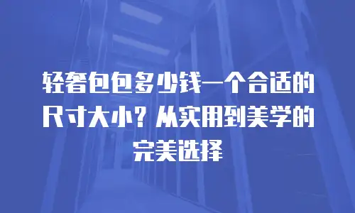 轻奢包包多少钱一个合适的尺寸大小？从实用到美学的完美选择
