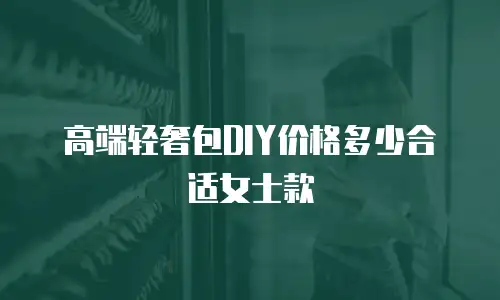 高端轻奢包DIY价格多少合适女士款