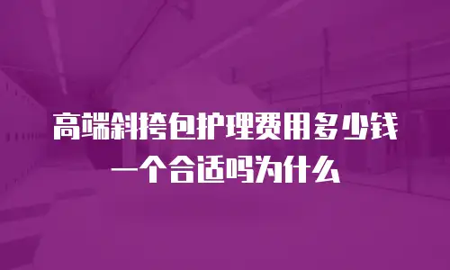 高端斜挎包护理费用多少钱一个合适吗为什么